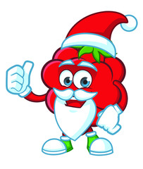 christmas Raspberries Mascot character design vector