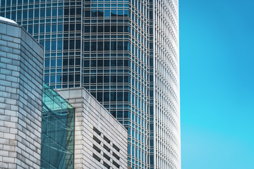 Obraz premium Modern office building close up in Hong Kong