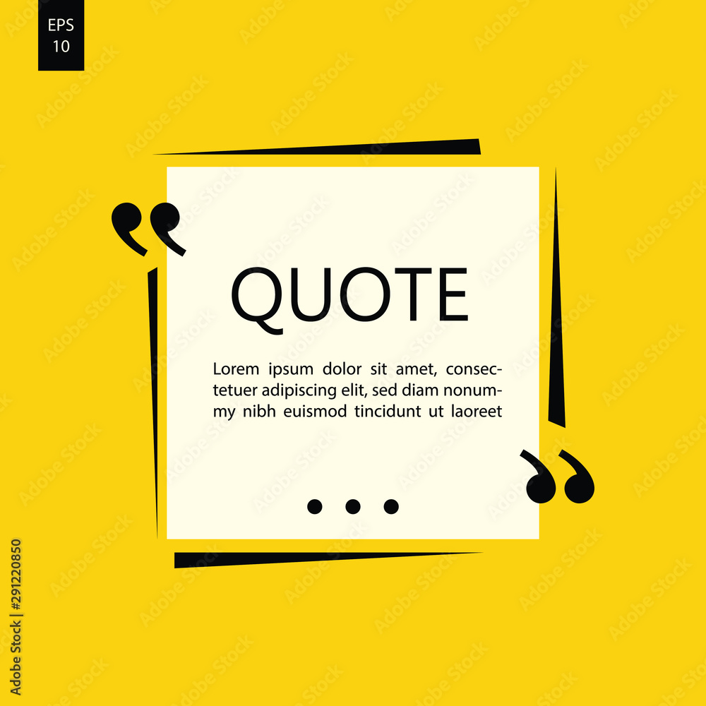 Aufkleber vector illustration of typography design. remark quote text box poster template concept. blank empty