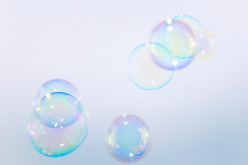 beautiful colorful soap bubbles background