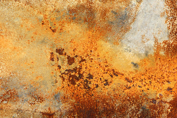 Old grunge rust metal panel texture use for background