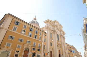 Fototapeta premium SS Ambrogio e Carlo al Corso church Rome Italy