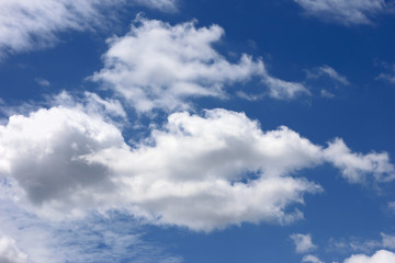 Fototapeta na wymiar blue sky and white clouds soft focus