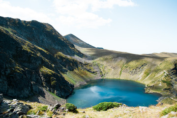 Fototapeta na wymiar Seven Rila Lakes, Mountain, Blue, Landscape