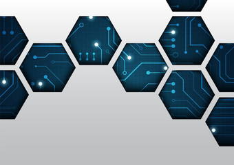 High tech technology geometric