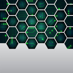 High tech technology geometric