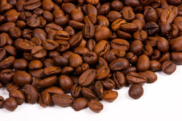 Coffee Beans On White Background