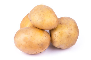 Organic Potato Isolated On White