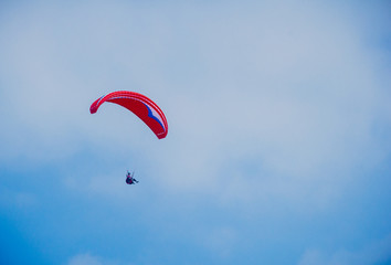 paraglider in the sky