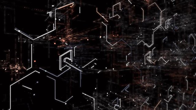 4k Blockchain AI cpu chip processor Artificial Intelligence circuit tag cloud;binary computer code.The Matrix binary text design animation;changing from zero to one digits;abstract tech background.