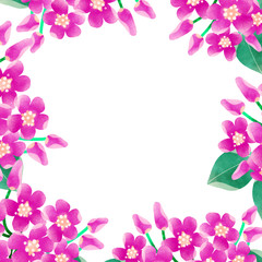 Fototapeta na wymiar Cute flower frame