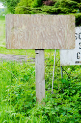 Sign in nature to write enviromental and clima message on