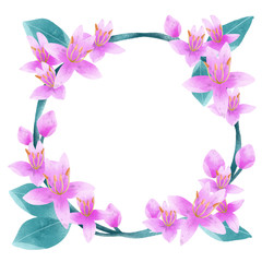 Obraz na płótnie Canvas Sakura flower wreath