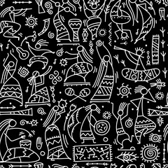 Folk ethnic dance, seamless pattern for your design