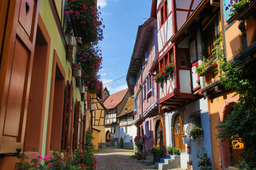 Fototapeta na wymiar the old town of Eguisheim