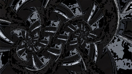 Ornate geometric pattern and artfully abstract multicolored background