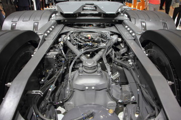 Heavy new semi-truck chassis, semi trailer connection saddle coupling unit, rear suspension...