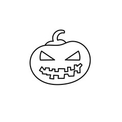 Pumpkin line icon outline vector