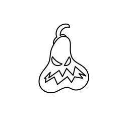 Pumpkin line icon outline vector