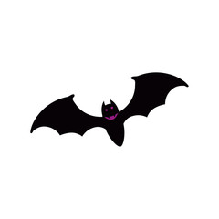 bat flying halloween isolated icon