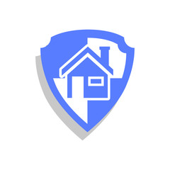 House Insurance icon. Flat style. Isolated on white background. 
