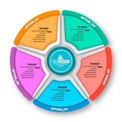 Abstract 3D Paper Infographics. Business template .Vector illustration