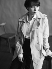 Woman portrait in minimalistic interior