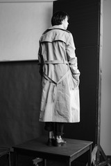 Woman portrait in minimalistic interior