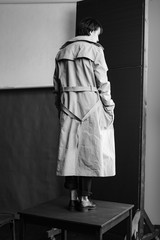 Woman portrait in minimalistic interior