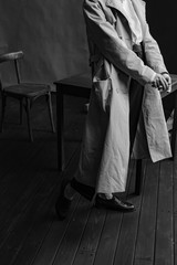 Woman portrait in minimalistic interior