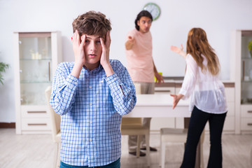 Family conflict with husband and wife and child