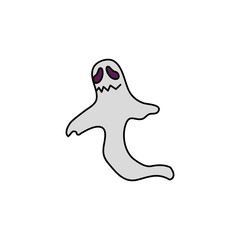 halloween ghost mystery isolated icon
