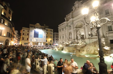 Trevi fountain historical building Rome Italy