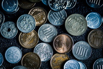 日本円 硬貨 背景素材