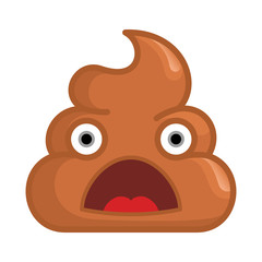 pile of shit with surprised eyes and an open mouth. Vector illustration