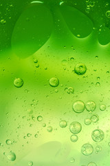 Abstract Green water bubbles background