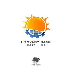 Solar panel logo isolated on white background