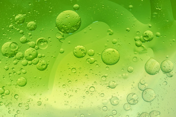 Abstract Green water bubbles background