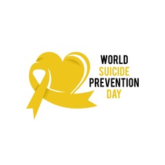 World Suicide Prevention Day (September 10) concept with awareness ribbon