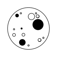 full moon bright isolated icon