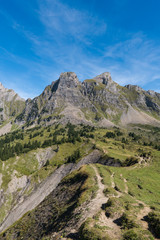 Fototapeta na wymiar Hiking Churfirsten Switzerland