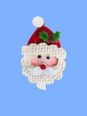 Merry Christmas Series - Santa Claus cloth isolated on blue background