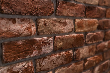 Old brick wall closeup photo