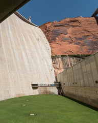 Inner Courtyard from Below at Glen Canyon Dam on the Colorado River Located in Page, Arizona