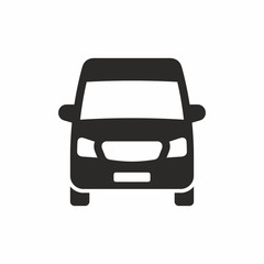 Delivery van icon. Vector icon isolated on white background. © Janis Abolins