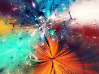 abstract chaotic fractal background 3D rendering illustration