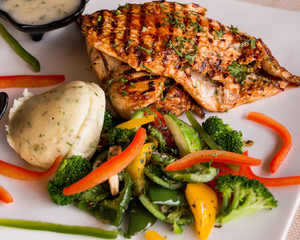 BBQ Chicken Breast with Salad