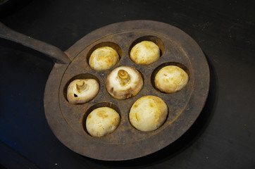Mushrooms ready to be cooked