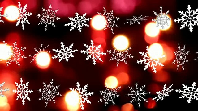 beautiful video, white snowflakes on a shiny background