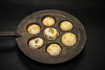 Mushrooms ready to be cooked